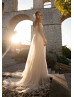 Strapless Beaded Ivory Lace Tulle Magnificent Wedding Dress